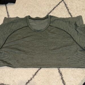 lululemon athletica Green Striped Men's Tee
